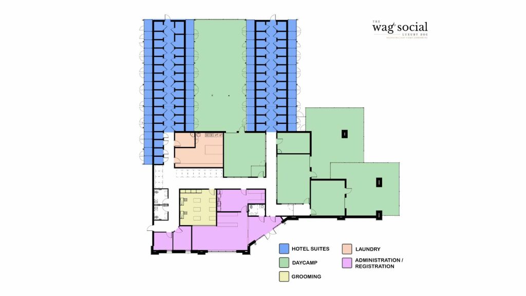 The Wag Social Floor Plan Sevierville Tennessee Dog Boarding, Grooming Services